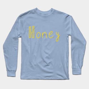 Ladies Honey Gift Shirt Womens Top Yellow Long Sleeve T-Shirt